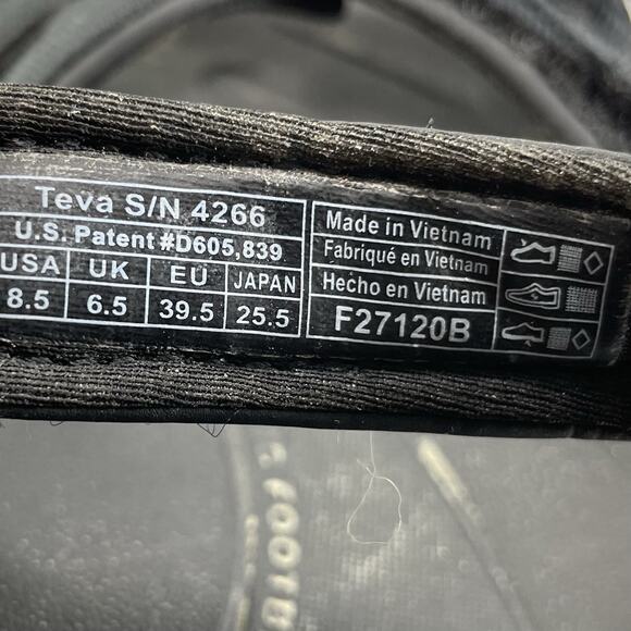 Teva Tirra Hiking Outdoor Sandals Womens Size 8.5 Shoes Strappy Black Active - Picture 8 of 9